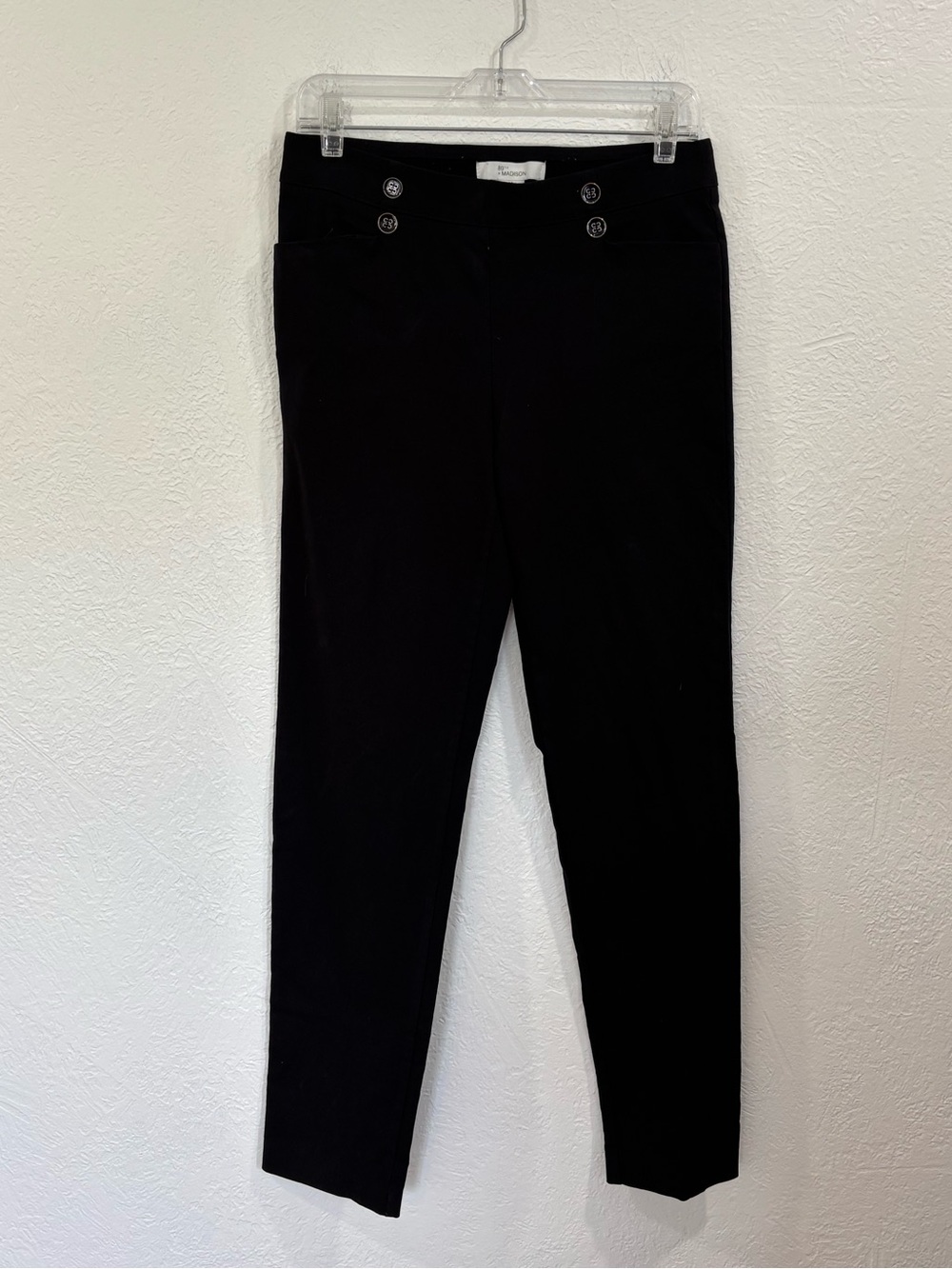 89th & Madison Black Slim Fit Stretch Pants
